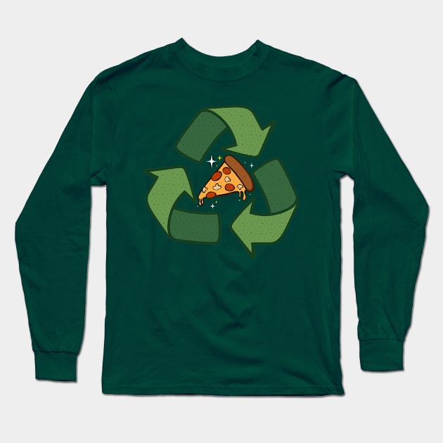 Recycle Pizza Long Sleeve T-Shirt by ArtDiggs